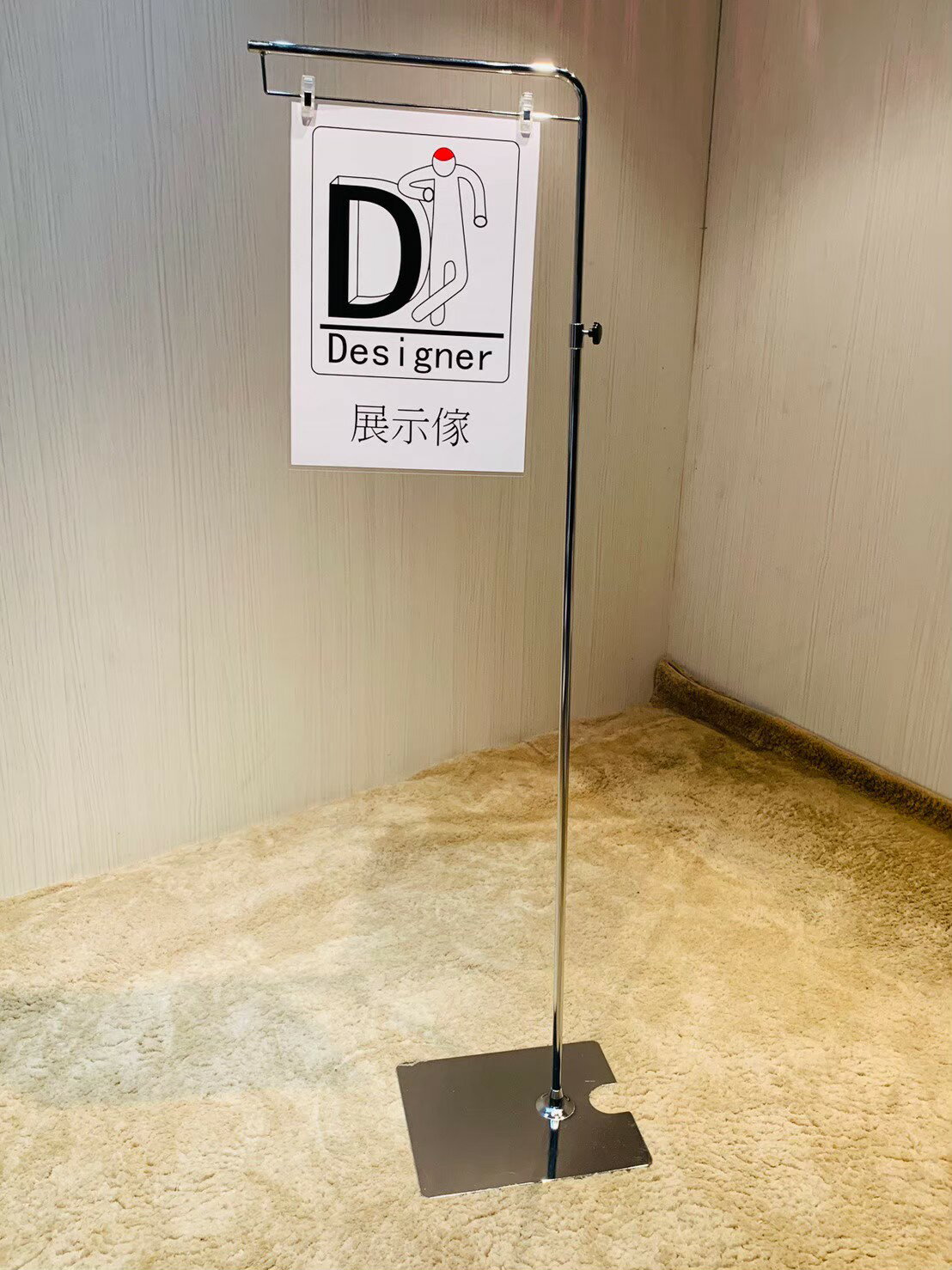 L型落地式pop架/告示牌 含透明夾子*2