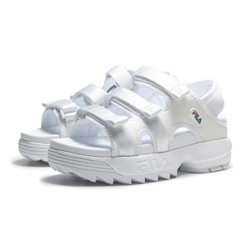 【蛇年最高折233】FILA 涼拖鞋 DISRUPTOR SD PUFFY 白 厚底 鋸齒涼鞋 女 5S138Y125