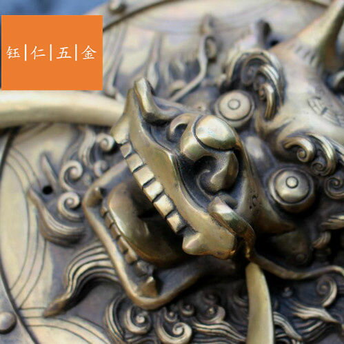 龍頭，古銅製，時代物，緣起物，重約2300克 龍頭，古銅製，時代物