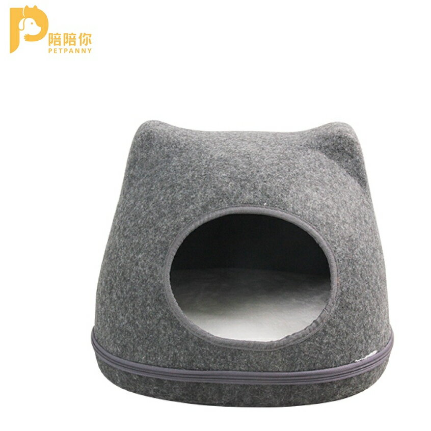 【PetPanny 陪陪你】貓耳毛呢貓窩 寵物 貓狗 睡窩 造型睡窩 可拆洗 2