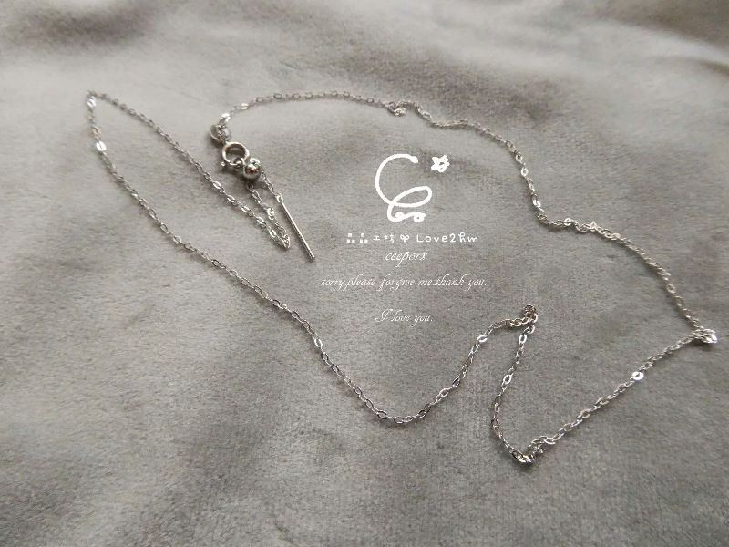 925純銀-針式項鍊 純銀鍊子 925純銀 晶晶工坊-love2hm 1
