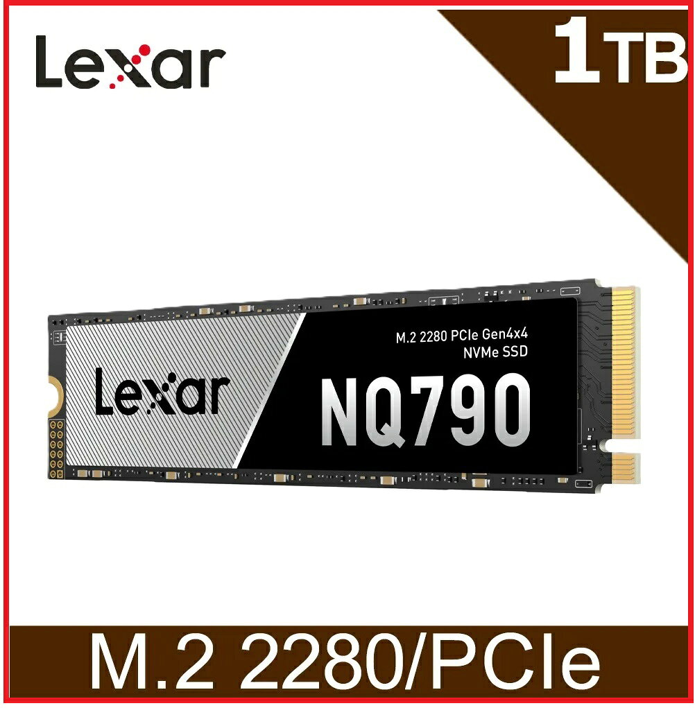 Lexar 雷克沙 NQ790 M.2 2280 PCIe Gen4x4 NVMe 1TB 固態硬碟