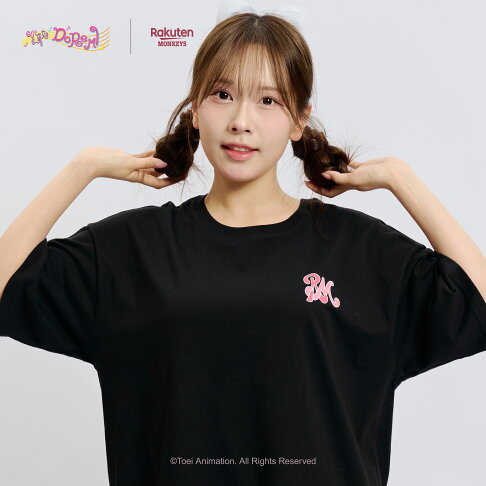 Rakuten Monkeys x 小魔女DoReMi 短T-黑 0