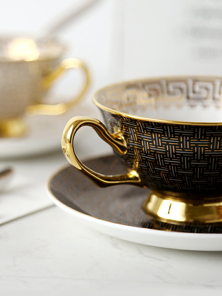 經典高檔情侶咖啡杯套裝高級英式骨瓷下午茶茶杯歐式精致陶瓷杯子 全館免運