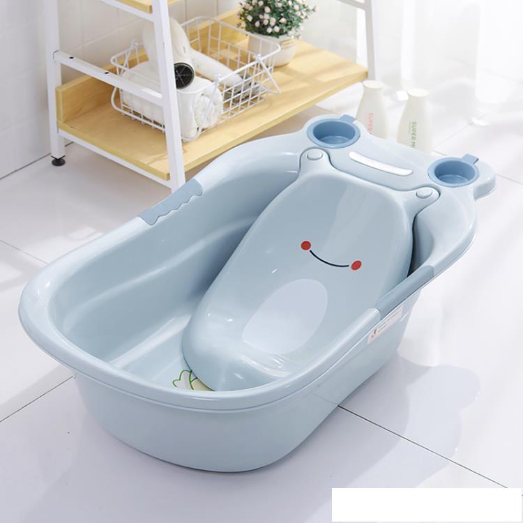 嬰兒洗澡盆初生寶寶加厚大號浴盆家用兒童可坐躺0-3歲沐浴盆浴桶 卡布奇諾