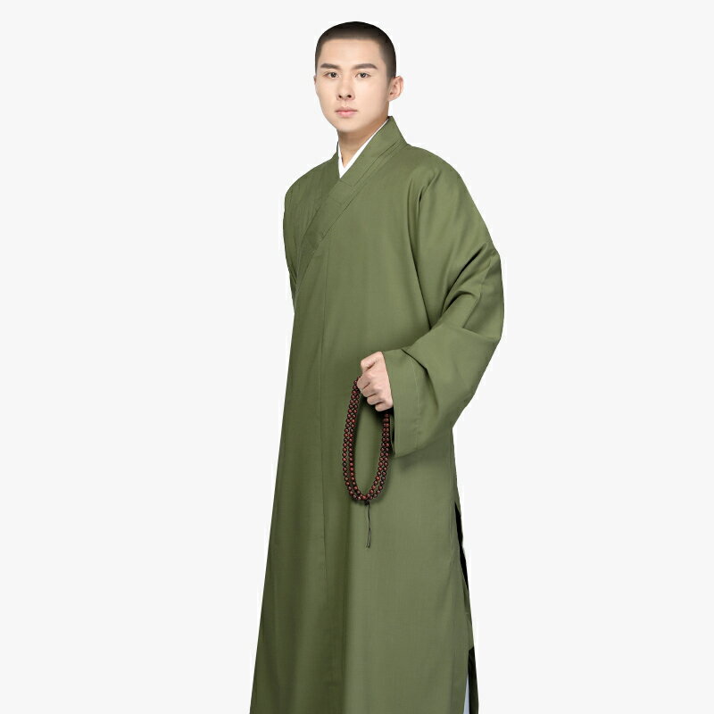 僧服 今臣夏季僧服新冰絲抗皺和尚服僧袍僧服長褂長衫大褂僧裝大褂【HZ65771】