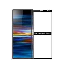 【超取免運】美特柏 SONY索尼 Xperia 10 plus /Xperia 1滿版彩色全屏鋼化玻璃膜 全覆蓋鋼化膜