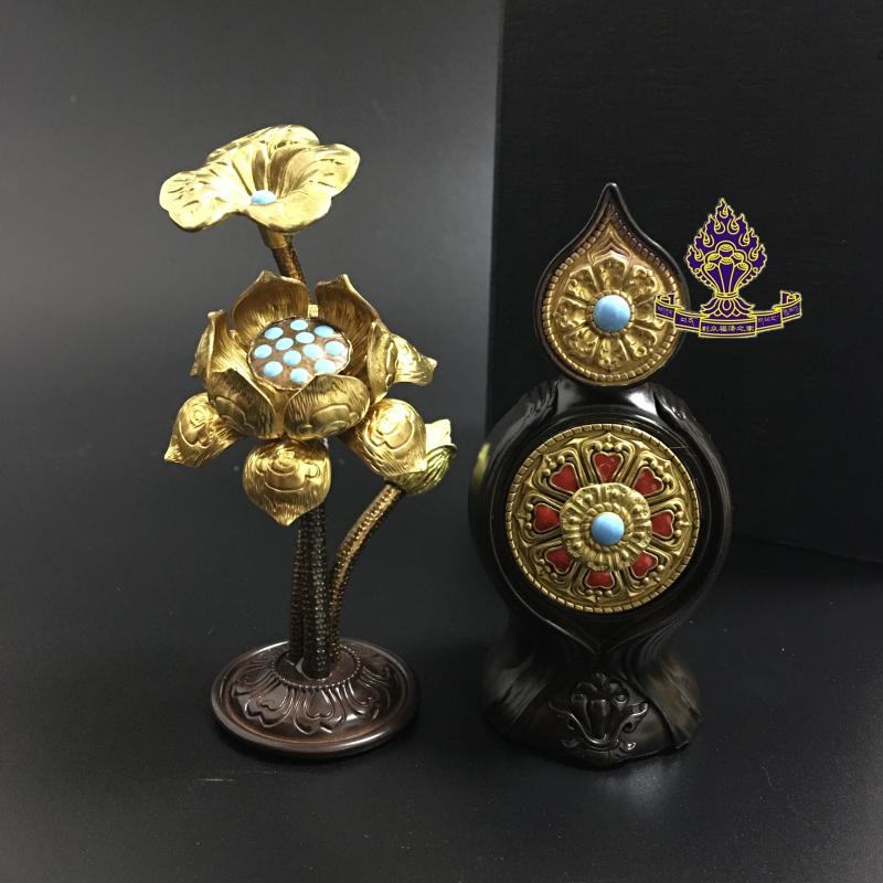 【利眾福澤之家】藏傳佛教用品純銅做舊款法器八供朵瑪酥油花食子1入