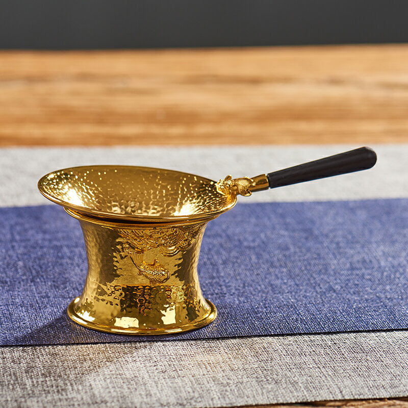 純銅茶漏網茶隔茶葉過濾網功夫茶具配件濾茶器茶濾創意泡茶器日式 7