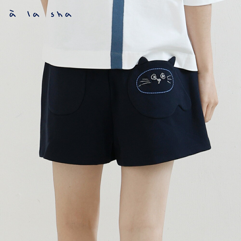 a la sha 蘋果貓à造型口袋褲裙