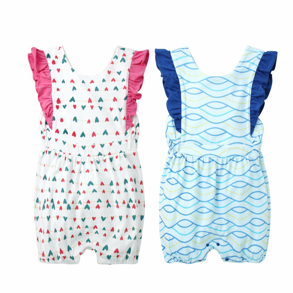 Augelute Baby 荷葉無袖背心連身衣 60362