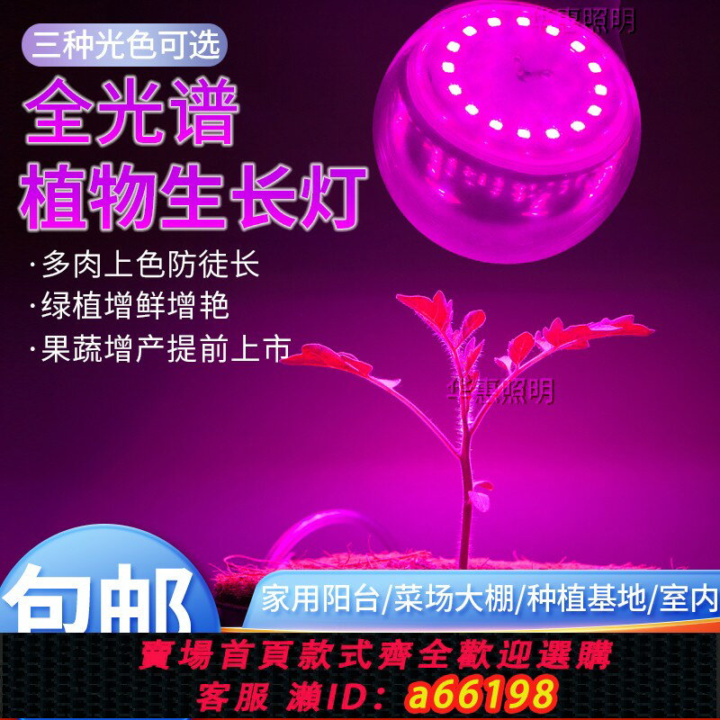 【臺灣公司 可開發票】植物補光燈多肉大棚生長燈仿太陽全光譜夾子花架家用上色室內光照