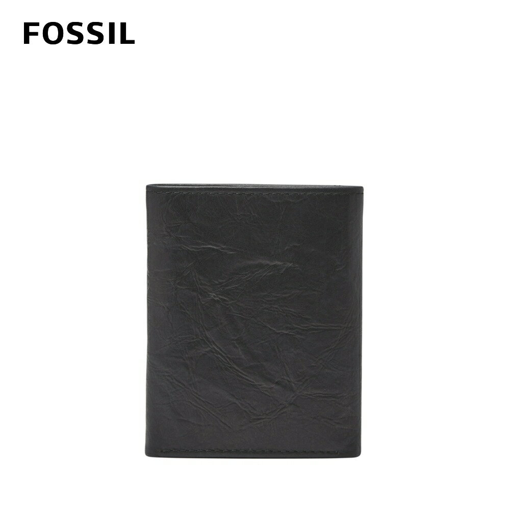 送禮首選★FOSSIL Neel 真皮多功能三折短夾-黑色 ML3869001【美國時尚品牌】 附防塵袋+提袋【全館滿額折價★FOSSIL全系列包夾送美妝蛋】