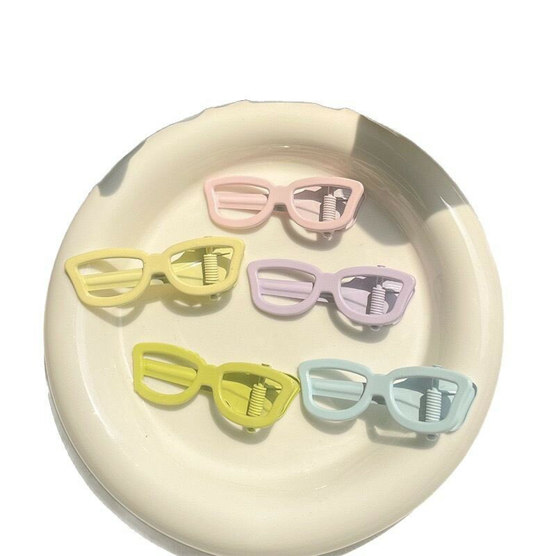 【台灣現貨】時尚配件 髮飾 髮夾 鯊魚夾 大嘴夾 邊夾  彩色有痕金屬眼鏡髮夾趣味搞怪鴨嘴夾手工DIY配件材料髮飾底夾 1