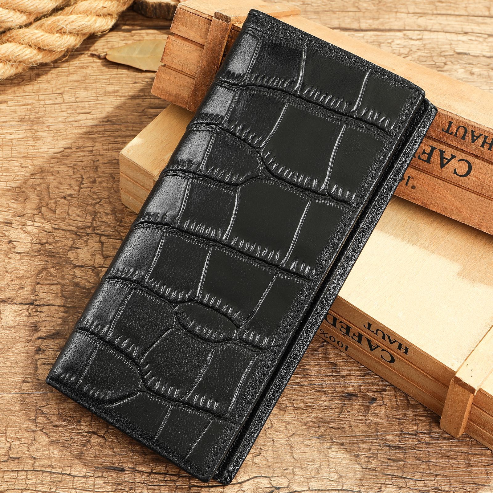 ㊣木村井泓真皮頭層鱷魚壓紋長夾長錢包長皮夾短夾短錢包皮夾(H1129) | 木村井泓MCJH直營店| 樂天市場Rakuten