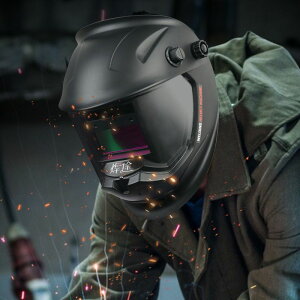 電焊眼罩 焊途自動變光面罩 電焊面罩 頭戴式太陽能氬弧焊電焊帽焊接面罩 面具