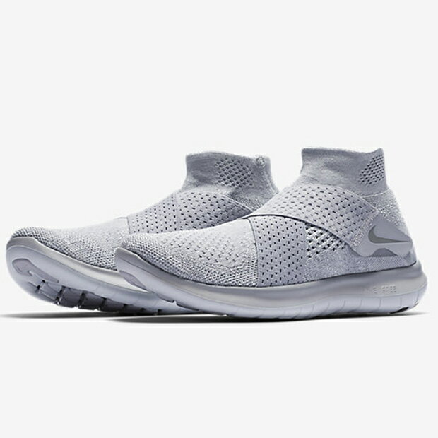 Nike Free RN Motion Flyknit 女鞋 慢跑 赤足 襪套 灰 【運動世界】 880846-005