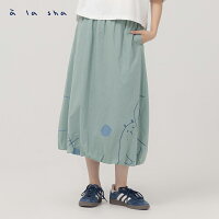 a la sha 抹茶Qummi印花泡泡裙 a la sha 抹茶Qummi印花泡泡裙
