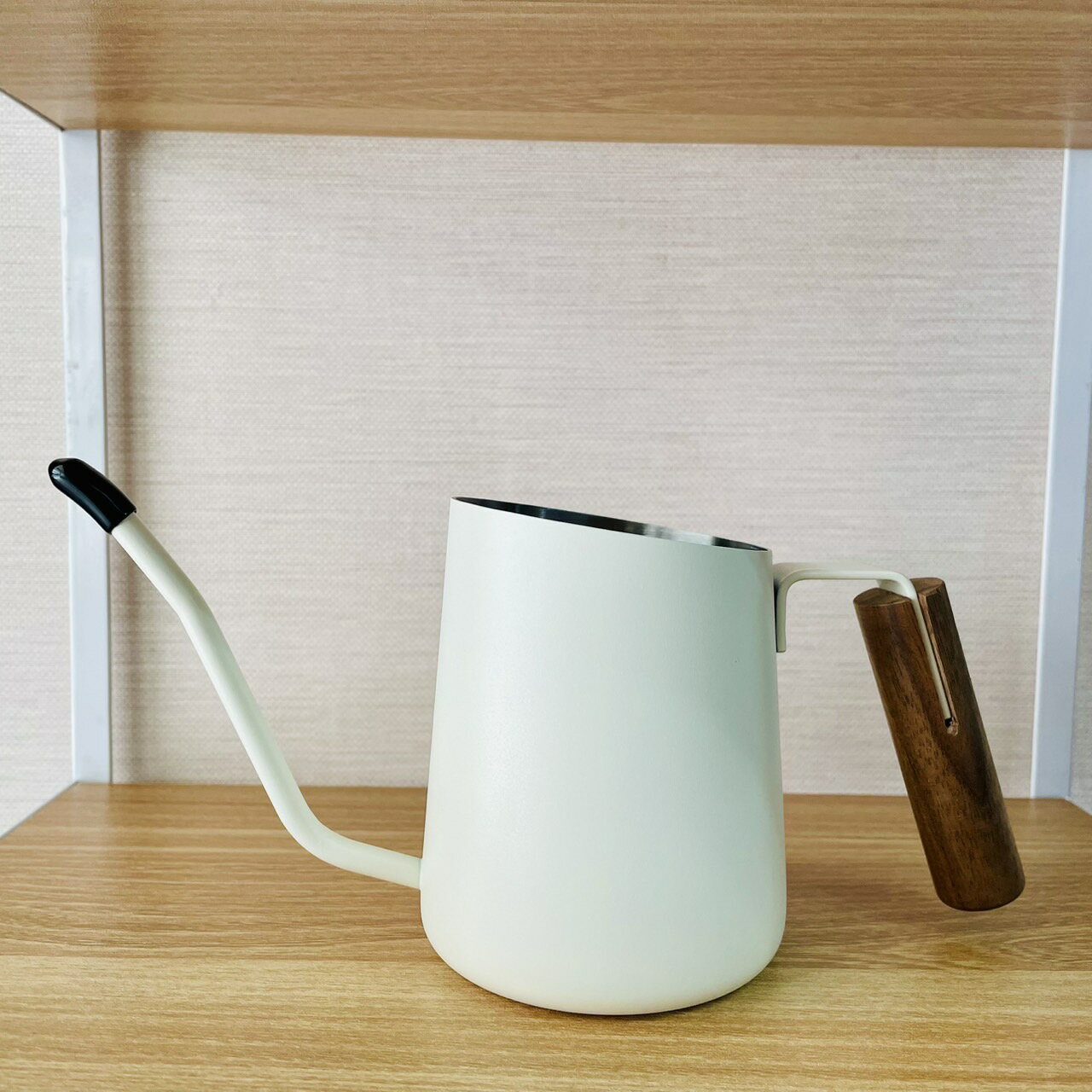 不鏽鋼斜口木手柄手沖壺 C12 330ml 正晃行 AKIRAKOKI 2