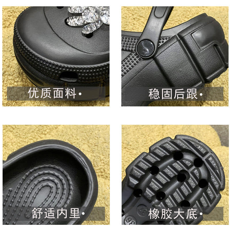洞洞鞋 珍珠小熊增高厚底拖鞋 5