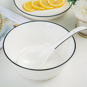 楓林宜居 碗碟盤餐具套裝家用陶瓷吃飯碗歐式創意泡面碗菜盤子組合碗筷一套