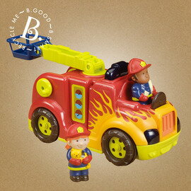 美國B.Toys感統玩具-喵嗚救火車/消防車玩具【紫貝殼】