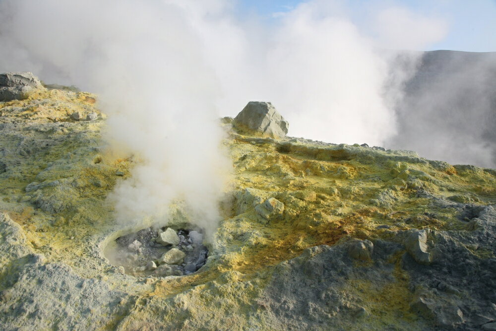 Posterazzi: Fumarole field on rim of Vulcano Island Aeolian Islands ...