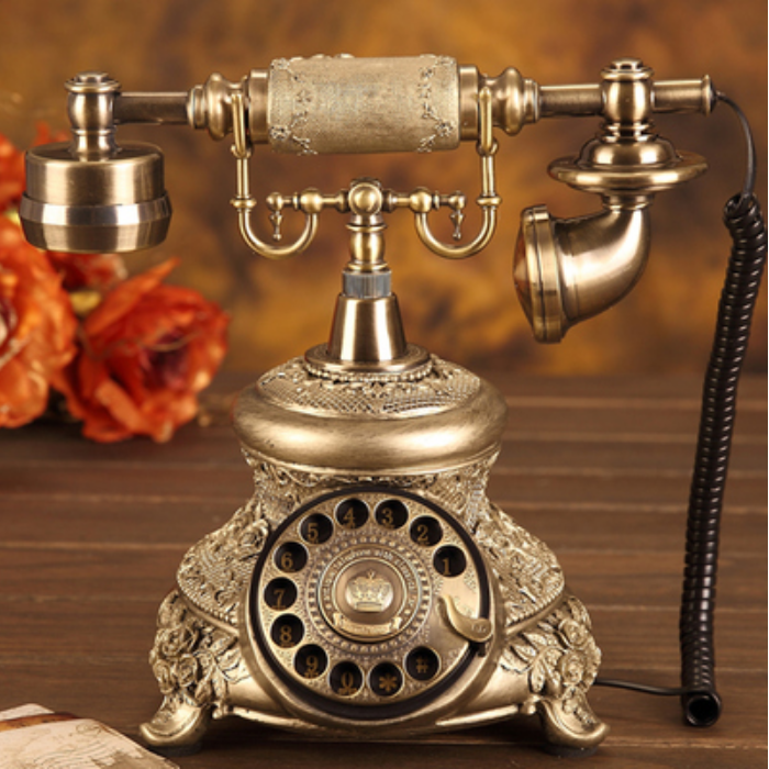 旋轉盤仿古老式電話座機 歐式電話機 複古電話機 時尚創意電話機
