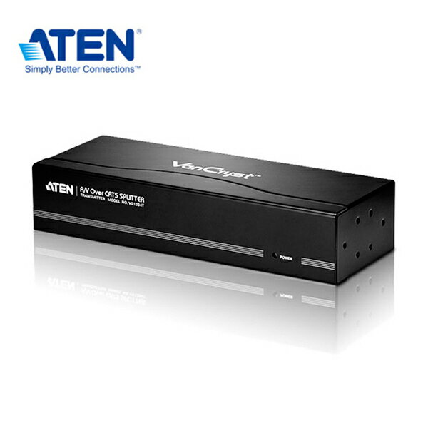 【預購】ATEN VS1204T 4埠VGA Cat 5 影音訊號分配器