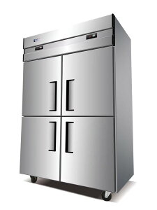星星冰柜全銅管四開門廚房保鮮柜不銹鋼商用立式雙溫冷藏冷凍冰箱