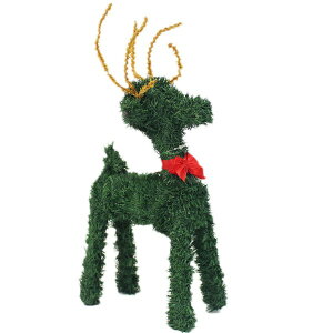 綠色聖誕小鹿擺飾 12吋 /一個入(促99) 可愛桌上型長腿聖誕小鹿-YF10585