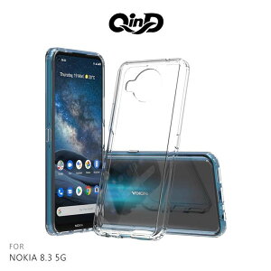 QinD NOKIA 8.3 5G 雙料保護套 透明殼 硬殼 背蓋式【APP下單最高22%點數回饋】