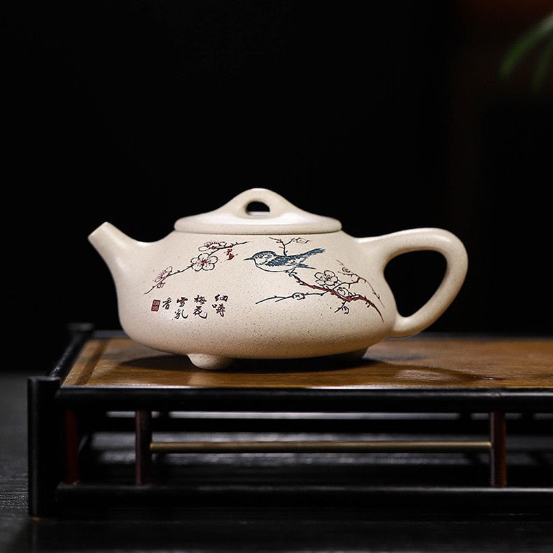 工廠直銷 免運 茶壺 紫砂壺 250毫升宜興紫砂壺原礦白段泥可變色家用紫砂茶壺景舟石瓢壺特惠/可開發票Z1017 0