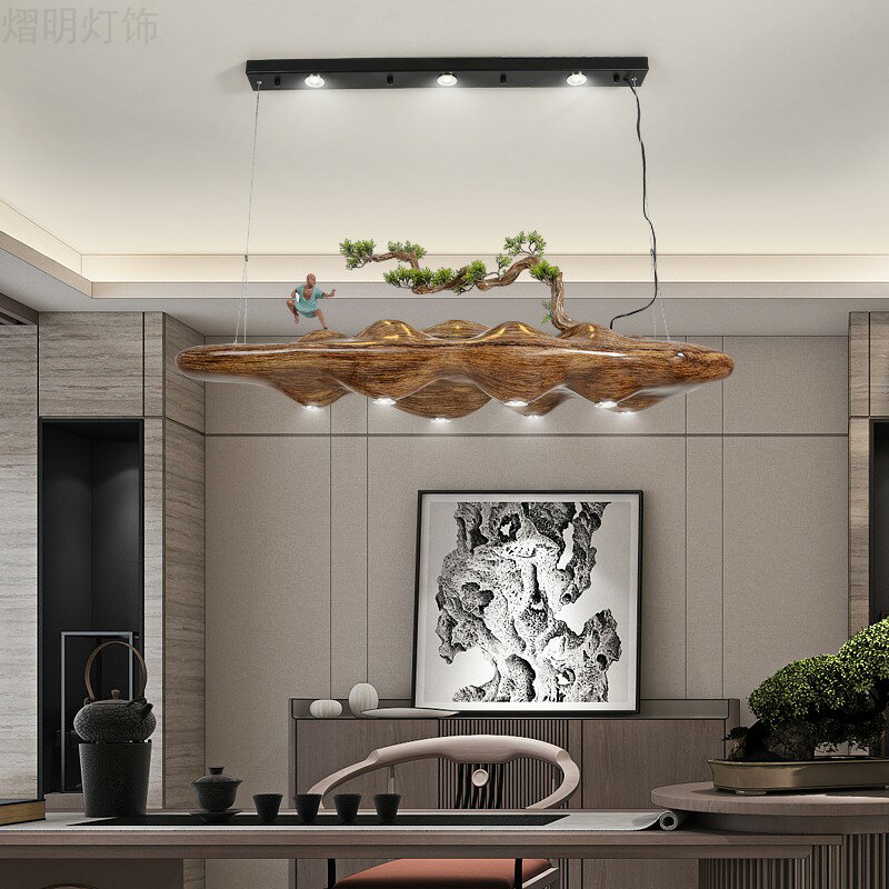 新中式禪意仿古吊燈茶室客廳酒店吧臺前臺創意個性中國風照明燈具