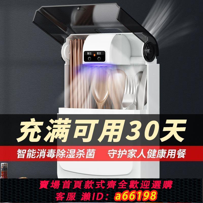【臺灣公司 可開發票】小型筷子筷子籠家庭餐具消毒壁掛式可充電消毒機殺菌收納盒消毒筒