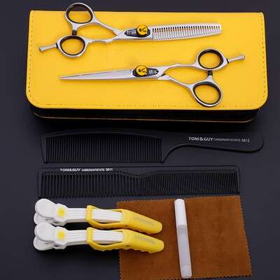 理髮剪刀/美髮剪刀 煙斗進美髮剪刀髮型師平剪無痕牙剪打薄剪理髮剪刀套裝【HZ62980】