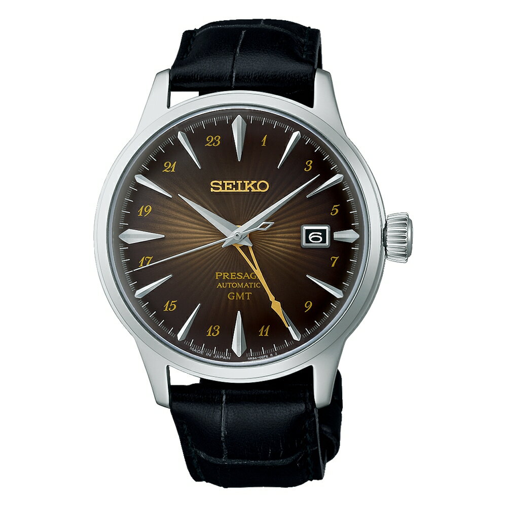 送禮首選★SEIKO 精工 PRESAGE 調酒師 雞尾酒GMT兩地時間機械錶4R34-00J0Q/SSK039J1  SK005 附提袋【全館滿額折價★APP下單點數4倍送】線上購買享_實體門市同步服務