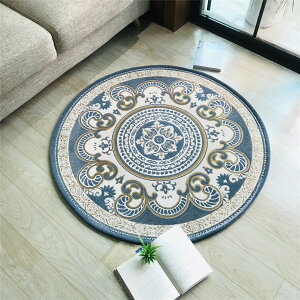 外銷日本等級 出口日本 圓形款 抽象簡約風高級多尼爾提花地毯/ 椅墊/ 玄關墊 /地墊地毯