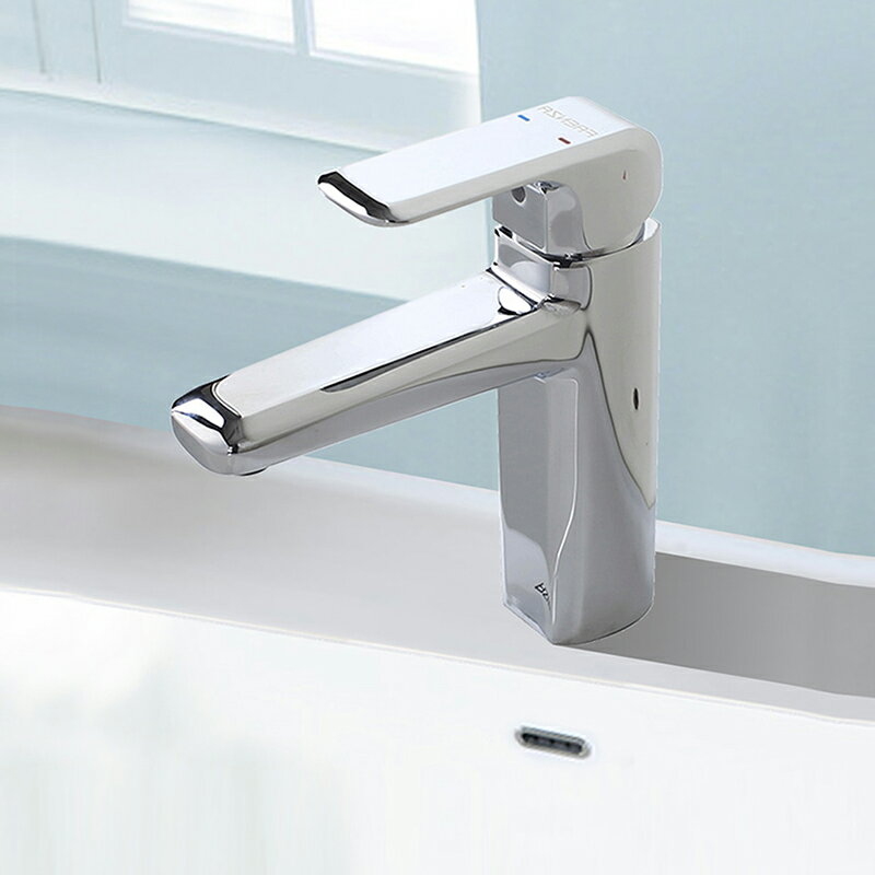 法恩莎衛浴衛生間精銅冷熱水龍頭單孔洗手盆洗面盆浴室柜F1A8821C