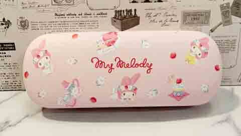 【震撼精品百貨】My Melody 美樂蒂 三麗鷗美樂蒂眼鏡盒(附眼鏡布)-春天草莓#12252 震撼日式精品百貨