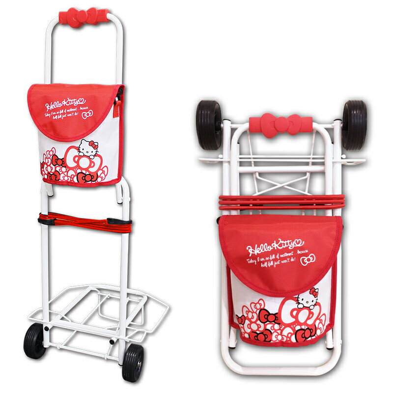 【震撼精品百貨】Hello Kitty 凱蒂貓 HELLO KITTY 攜帶式購物車 震撼日式精品百貨