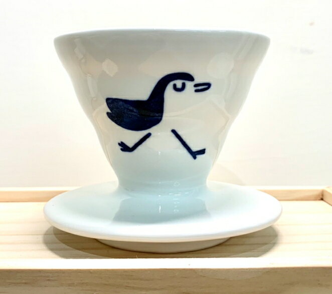 金時代書香咖啡 Hario V60青花瓷01濾杯-逗趣 VDC-01-BIRD