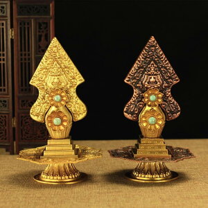 藏傳佛教用品 密宗法器純銅八供朵瑪食子酥油花禮盒裝 高19cm