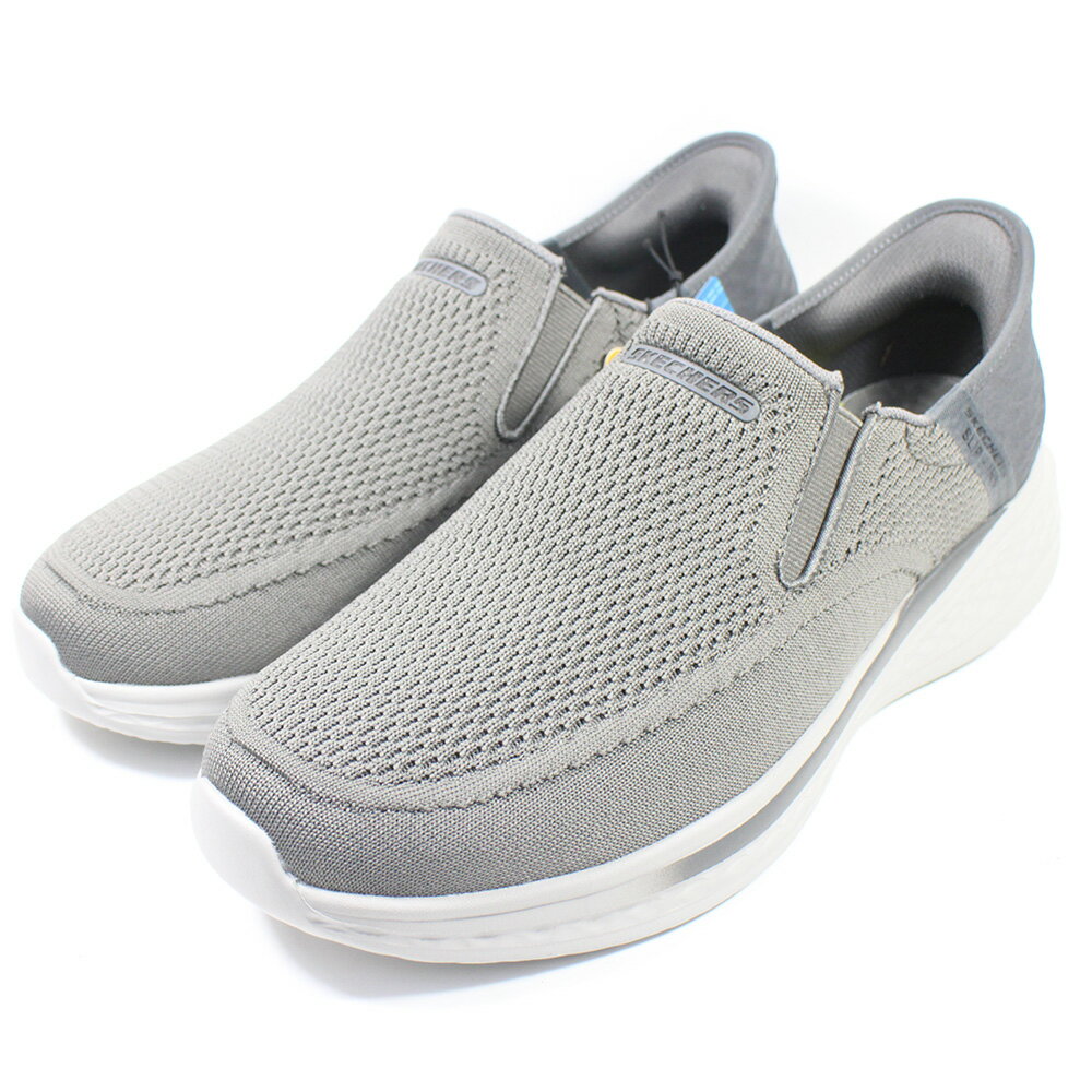 新品上市 SKECHERS 男款 ARCHFIT SLIP-INS 足弓支撐瞬穿 健走鞋 休閒運動鞋 210887GRY 灰色[陽光樂活] (F9)