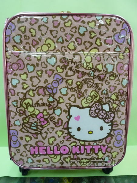 【震撼精品百貨】Hello Kitty 凱蒂貓 硬殼行李箱/旅行箱 豹紋 震撼日式精品百貨