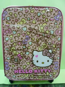 【震撼精品百貨】Hello Kitty 凱蒂貓 硬殼行李箱/旅行箱 豹紋 震撼日式精品百貨