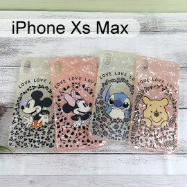 迪士尼五彩貝殼軟殼 [花園] iPhone Xs Max (6.5吋) 米奇 米妮 史迪奇 小熊維尼【Disney正版】