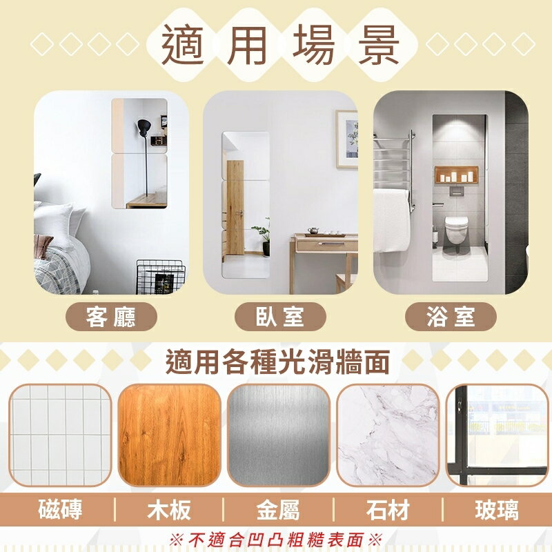 【台灣現貨💥自由組裝💥】 無框組合鏡 全身鏡 穿衣鏡 無框鏡 軟鏡子 組合鏡 連身鏡 鏡面貼 鏡子貼 黏貼鏡子 6