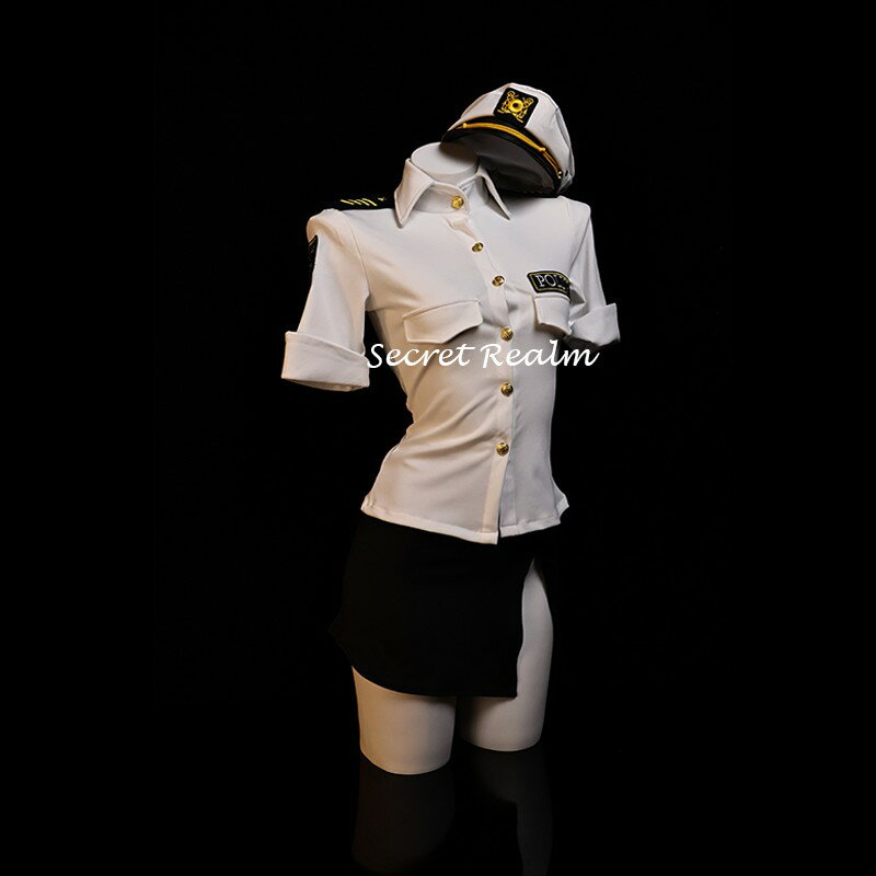 【臺灣公司 可開發票】秘境「麻辣警花」空姐cos制服套裝性感趣情調誘惑內衣純欲風qqny