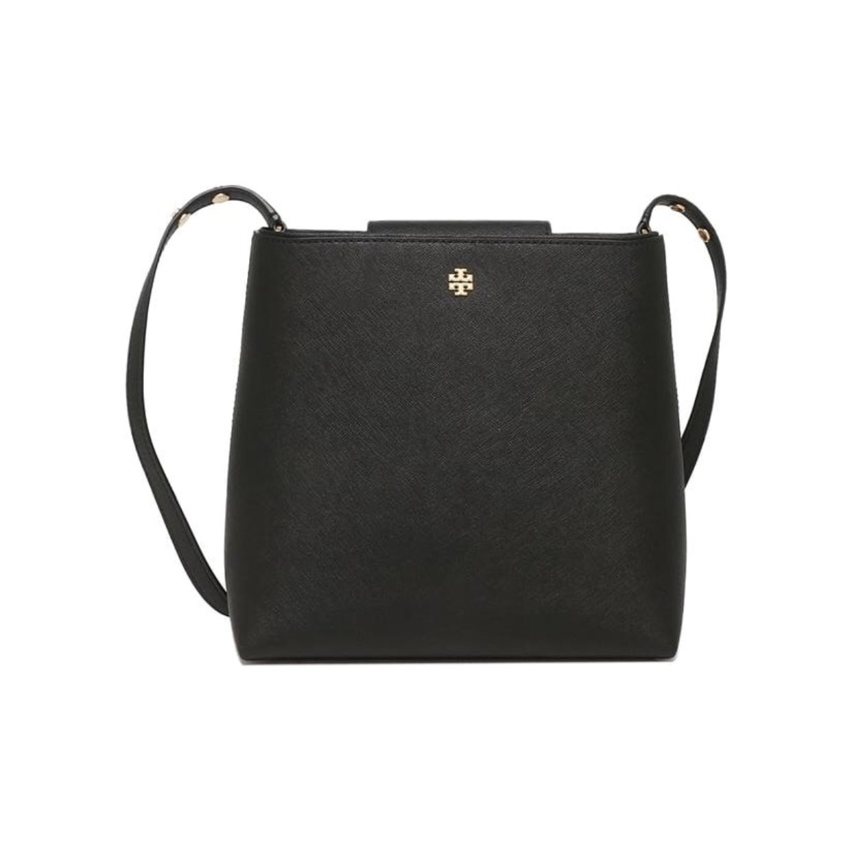 精選★TORY BURCH Emerson 金色雙T粒面按扣皮革中號水桶包134840(預購)~【夏日美包★菲尼斯 國際精品↘3折起】 1